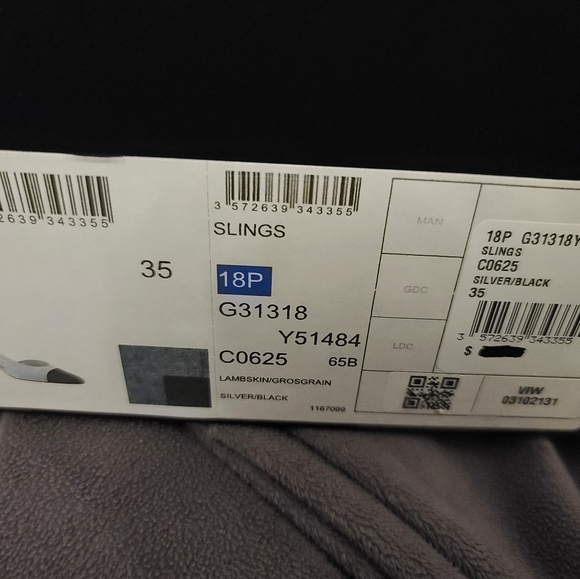 Chanel Cap Toe Sling, NIB, Silver/Black 35 - Picture 9 of 9